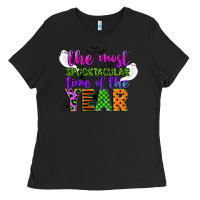Black the most spooktacular time of the year Ladies Tee - CowGirlArtShop