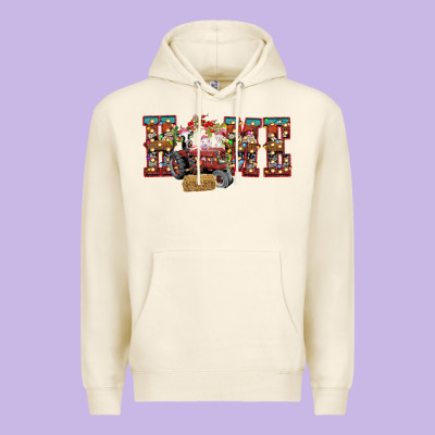 Home Christmas Farm Animals Premium Hoodie Designed By Cowhidedigitalart