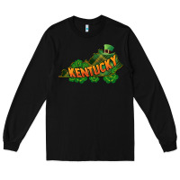 Black Kentucky map St. Patrick's Day Long Sleeve Tee - FaDigitalArtStudio