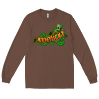 Chestnut Kentucky map St. Patrick's Day Long Sleeve Tee - FaDigitalArtStudio