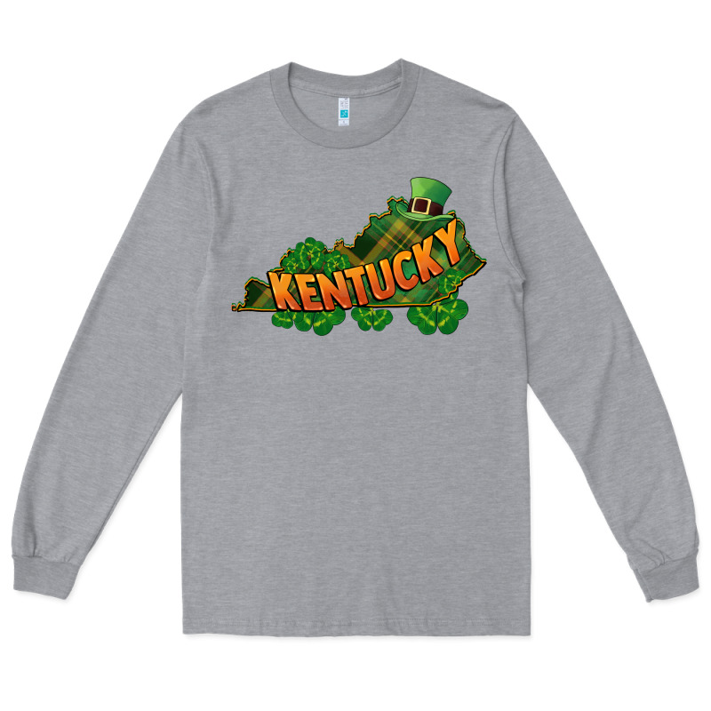 Kentucky Map St. Patrick's Day Long Sleeve Tee by FaDigitalArtStudio | Teevron