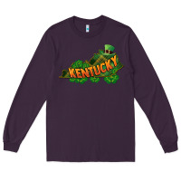 Plum Kentucky map St. Patrick's Day Long Sleeve Tee - FaDigitalArtStudio