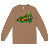 Toasted Coconut Kentucky map St. Patrick's Day Long Sleeve Tee - FaDigitalArtStudio