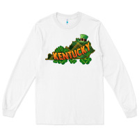 White Kentucky map St. Patrick's Day Long Sleeve Tee - FaDigitalArtStudio