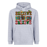 Heather Grey believe believe believe Heavyweight Hoodie - AdoDesignShop