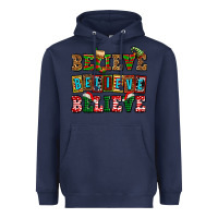 Navy believe believe believe Heavyweight Hoodie - AdoDesignShop