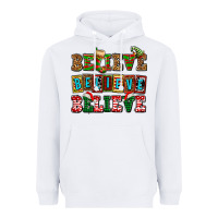 White believe believe believe Heavyweight Hoodie - AdoDesignShop