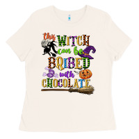Bone this witch can be bribed with chocolate Ladies Tee - CowGirlArtShop