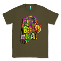 Army Green mardi gras alabama map Classic Tee - CowGirlArtShop