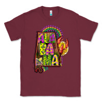 Burgundy mardi gras alabama map Classic Tee - CowGirlArtShop