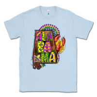 Dusty Blue mardi gras alabama map Classic Tee - CowGirlArtShop