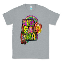 Heather Grey mardi gras alabama map Classic Tee - CowGirlArtShop