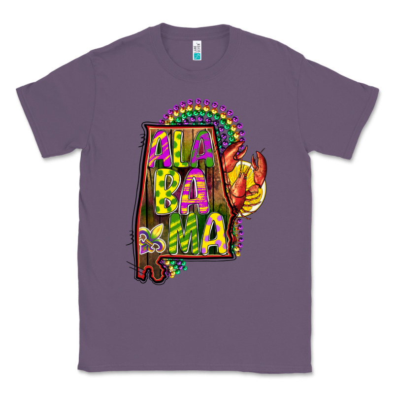 Mardi Gras Alabama Map Classic Tee by CowGirlArtShop | Teevron