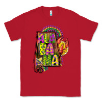 Red mardi gras alabama map Classic Tee - CowGirlArtShop