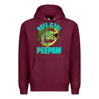 Burgundy reel cool peepaw Premium Hoodie - Jasminsmagicworld