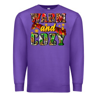 Purple warm and cozy with scarf Premium Sweatshirt - AdoDesignShop