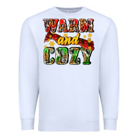 White warm and cozy with scarf Premium Sweatshirt - AdoDesignShop