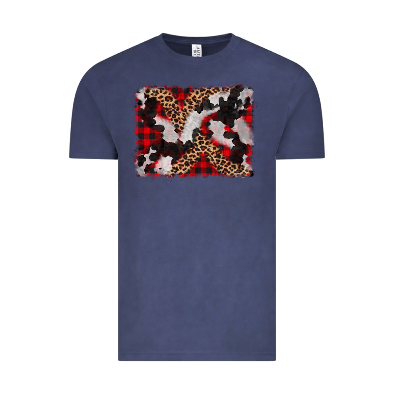 Cowhide Buffalo Plaid Leopad Background Vintage Tee by CowCowDesign | Teevron
