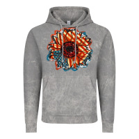 Cloud Rock American Flag sunflower 4th of july Vintage Hoodie - FaDigitalArtStudio