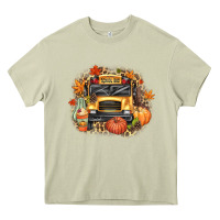 Mossy Fall School Bus Heavy Core Tee - texasbilliewilder