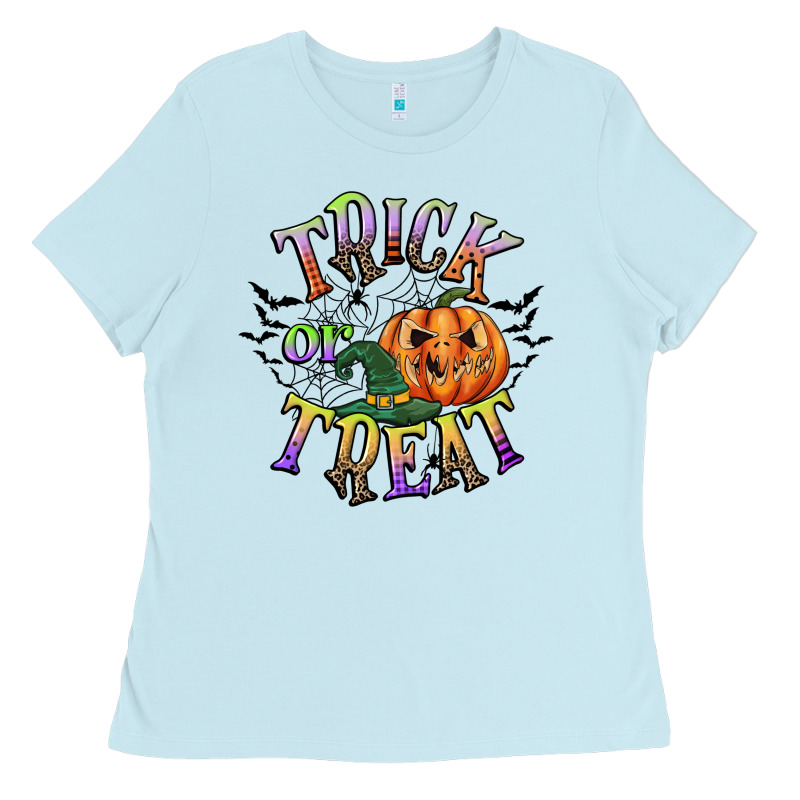 Trick Or Treat Ladies Tee by CowGirlArtShop | Teevron