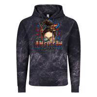 Cloud Black american babe messy bun Vintage Hoodie - FaDigitalArtStudio