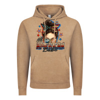 Vintage Coffee american babe messy bun Vintage Hoodie - FaDigitalArtStudio