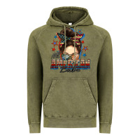 Vintage Olive american babe messy bun Vintage Hoodie - FaDigitalArtStudio