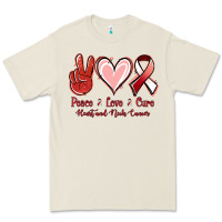Bone Peace Love Cure Heart And Neck Cancer Premium Tee - Jasminsmagicworld