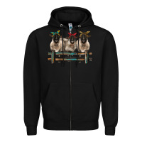 Black 3 sheeps suffolk ewe with bandanas and fence Zipper Hoodie - BarkalooDesign