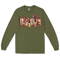 Army Green football love Long Sleeve Tee - FaDigitalArtStudio
