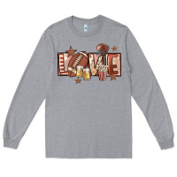 Heather Grey football love Long Sleeve Tee - FaDigitalArtStudio