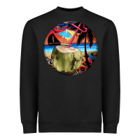 Black coconut drink colorful leopard Heavyweight Sweatshirt - BarkalooDesign
