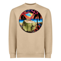Mushroom coconut drink colorful leopard Heavyweight Sweatshirt - BarkalooDesign