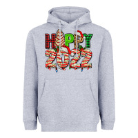 Heather Grey happy 2022 with christmas tree cake Heavyweight Hoodie - AdoDesignShop