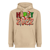 Mushroom happy 2022 with christmas tree cake Heavyweight Hoodie - AdoDesignShop