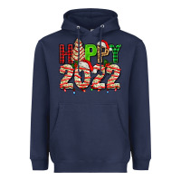 Navy happy 2022 with christmas tree cake Heavyweight Hoodie - AdoDesignShop