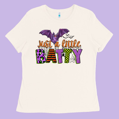 Just A Little Batty Ladies Tee Designed By Cowgirlartshop