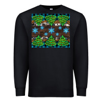 Black Christmas tree with snow Premium Sweatshirt - AdoDesignShop