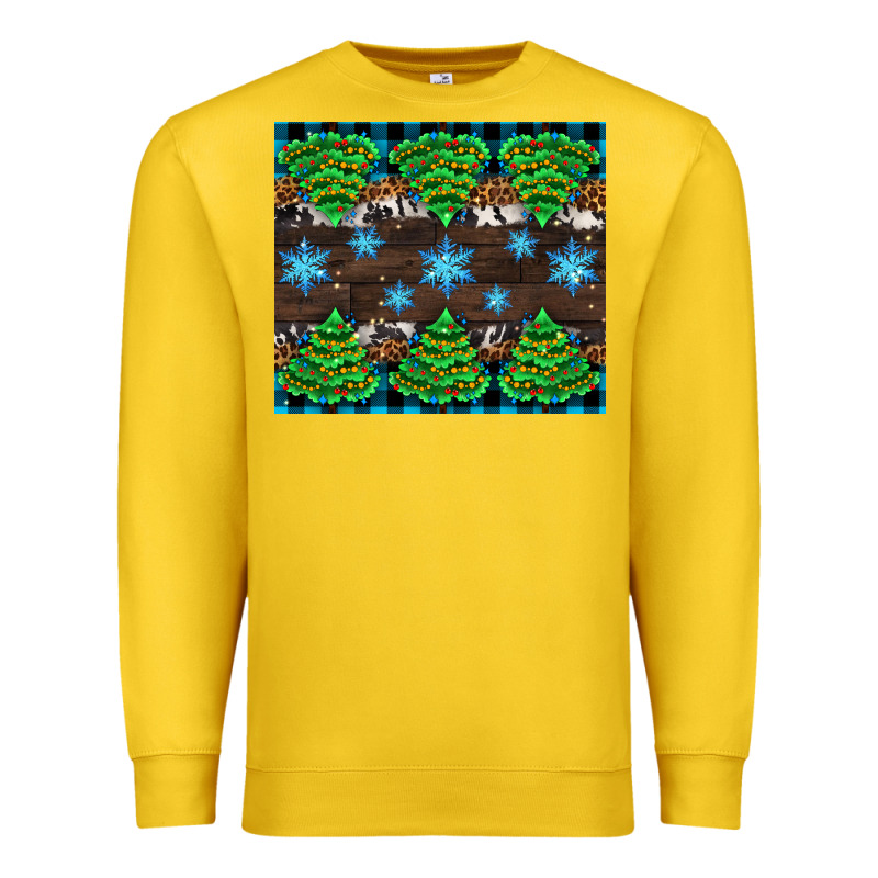 Christmas Tree With Snow Premium Sweatshirt by AdoDesignShop | Teevron
