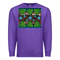 Purple Christmas tree with snow Premium Sweatshirt - AdoDesignShop