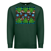 Sports Green Christmas tree with snow Premium Sweatshirt - AdoDesignShop
