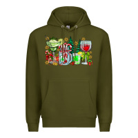 Army Green Christmas tequila Premium Hoodie - CowhideDigitalArt