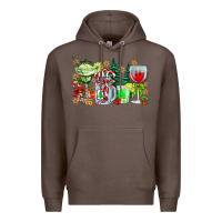 Coffee Christmas tequila Premium Hoodie - CowhideDigitalArt