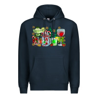 Navy Christmas tequila Premium Hoodie - CowhideDigitalArt