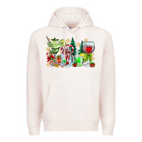 Pale Pink Christmas tequila Premium Hoodie - CowhideDigitalArt