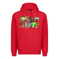 Red Christmas tequila Premium Hoodie - CowhideDigitalArt
