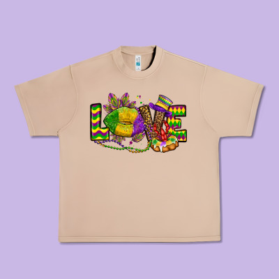 Love Lips Mardi Gras Urban Heavy Tee Designed By Oliviacreatesart