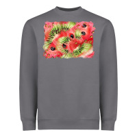 Storm watermelon strawberry kiwi background Heavyweight Sweatshirt - BarkalooDesign