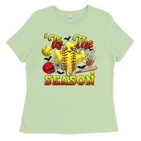 Tis The Season Softball Halloween Ladies Tee | Teevron